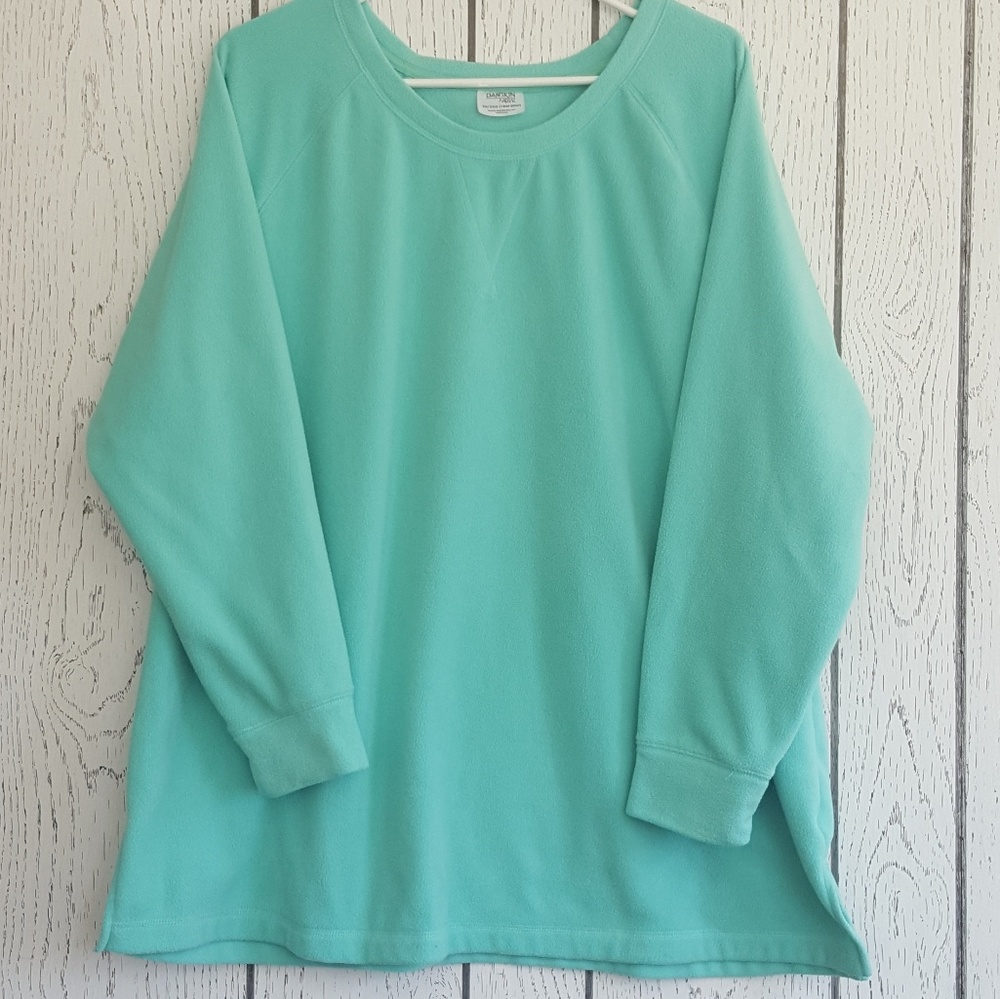 Danskin NOW 2x green fleece tunic